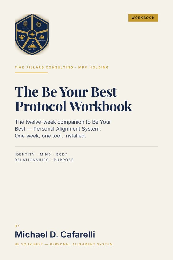 The Be Your Best Protocol Workbook, front cover